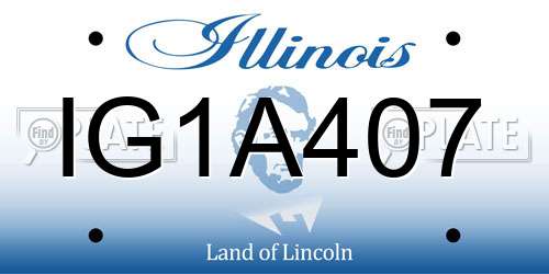 IG1A407 Illinois License Plate