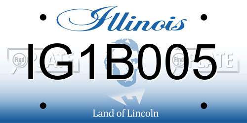 IG1B005 Illinois License Plate