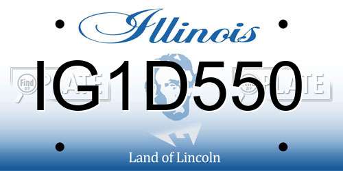 IG1D550 Illinois License Plate