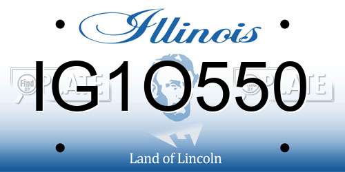 IG1O550 Illinois License Plate