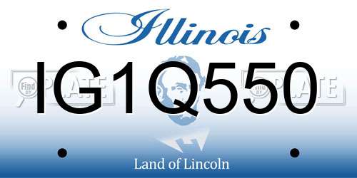 IG1Q550 Illinois License Plate