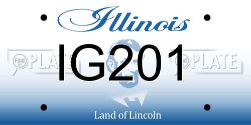 IG201 Illinois License Plate