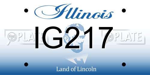 IG217 Illinois License Plate