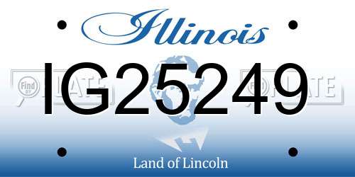IG25249 Illinois License Plate