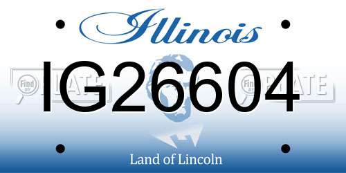 IG26604 Illinois License Plate
