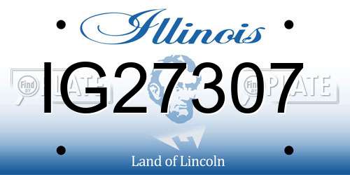 IG27307 Illinois License Plate