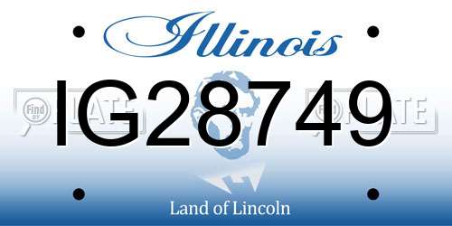 IG28749 Illinois License Plate