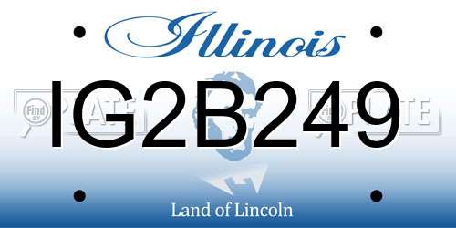 IG2B249 Illinois License Plate