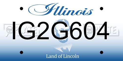 IG2G604 Illinois License Plate