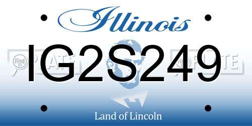 IG2S249 Illinois License Plate