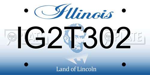 IG2T302 Illinois License Plate