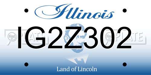 IG2Z302 Illinois License Plate