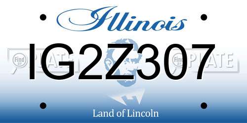 IG2Z307 Illinois License Plate