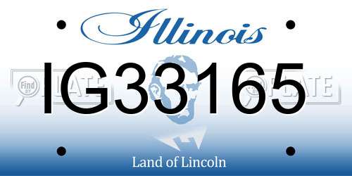 IG33165 Illinois License Plate