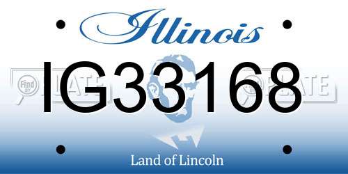 IG33168 Illinois License Plate
