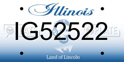 IG52522 Illinois License Plate