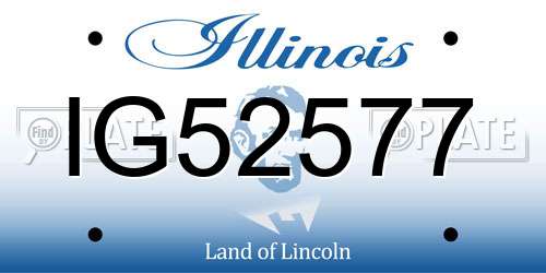 IG52577 Illinois License Plate