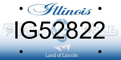 IG52822 Illinois License Plate