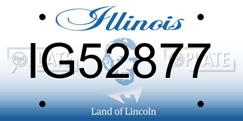 IG52877 Illinois License Plate