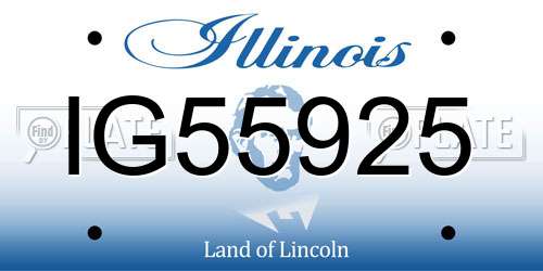 IG55925 Illinois License Plate