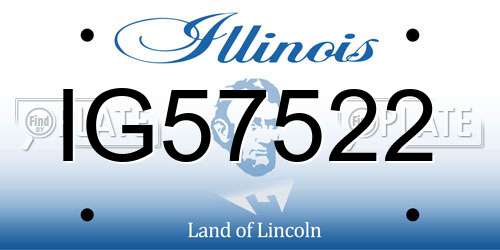 IG57522 Illinois License Plate
