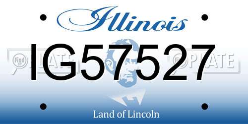IG57527 Illinois License Plate