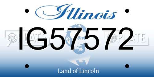 IG57572 Illinois License Plate