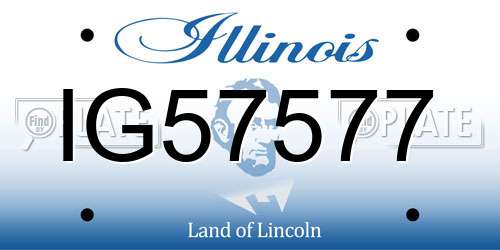 IG57577 Illinois License Plate
