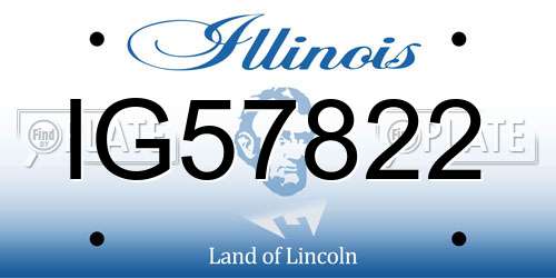 IG57822 Illinois License Plate