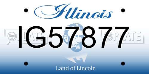 IG57877 Illinois License Plate