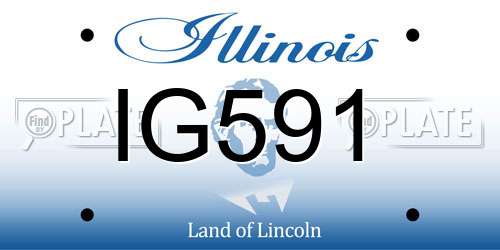 IG591 Illinois License Plate