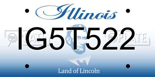 IG5T522 Illinois License Plate