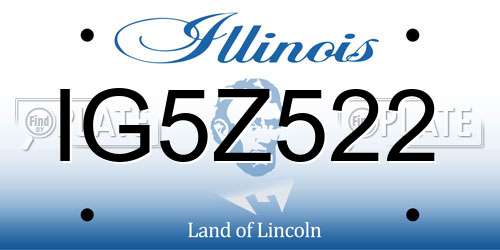 IG5Z522 Illinois License Plate