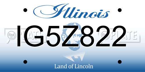 IG5Z822 Illinois License Plate