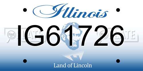 IG61726 Illinois License Plate