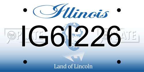 IG6I226 Illinois License Plate