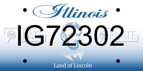 IG72302 Illinois License Plate