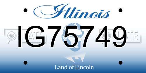 IG75749 Illinois License Plate