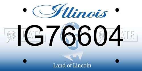 IG76604 Illinois License Plate