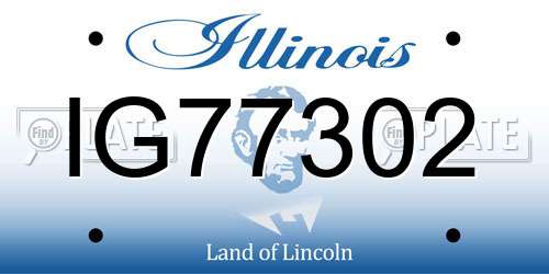 IG77302 Illinois License Plate