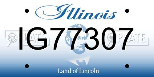 IG77307 Illinois License Plate