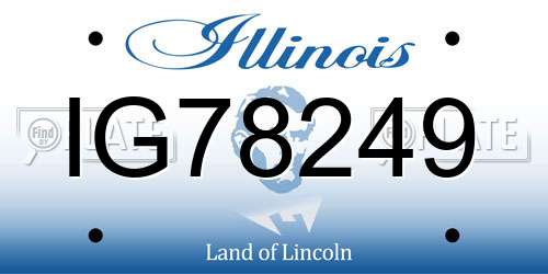 IG78249 Illinois License Plate