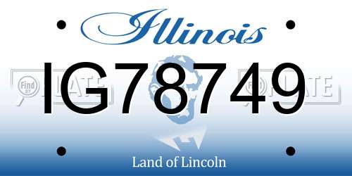 IG78749 Illinois License Plate