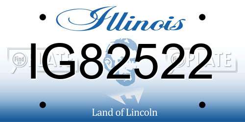 IG82522 Illinois License Plate