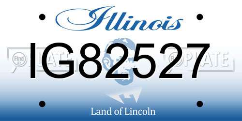 IG82527 Illinois License Plate