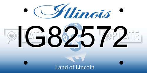 IG82572 Illinois License Plate