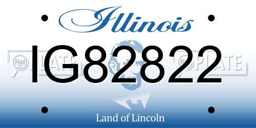 IG82822 Illinois License Plate