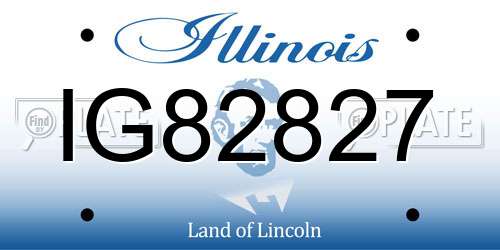 IG82827 Illinois License Plate