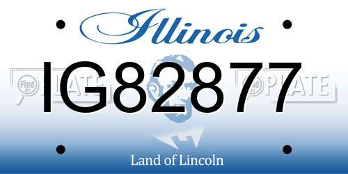IG82877 Illinois License Plate