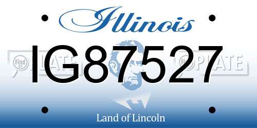 IG87527 Illinois License Plate